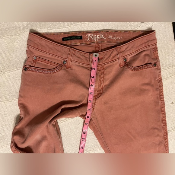 Pink Rock 47 Wrangler Skinny Jeans Women’s 5 Ultra Low Rise 5x31 - Picture 3 of 9